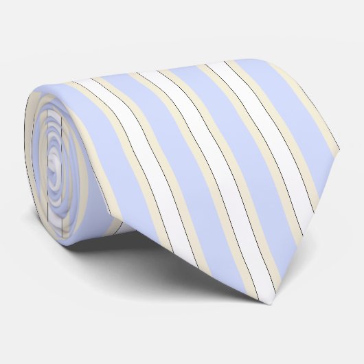 HAMbWG - Cravate - Bleu argenté/Crème/Blanc/Bleu (Roulé)