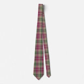 HAMbWG - Cravate - Sage naturel et Plaid de frambo (Devant)