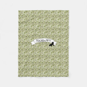 HAMbWG - Fleece Blanket - Green Camouflage Deken