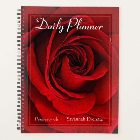 HAMbWG - Foto Daily Planner - Red Rose (Voorkant)
