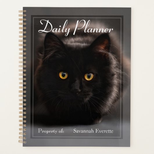 HAMbWG - Foto Daily Planner - Zwarte Kat (Voorkant)