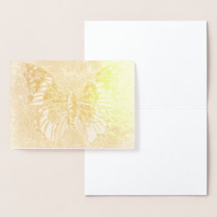 HAMbWG - Gold Foil Kaart - Butterfly
