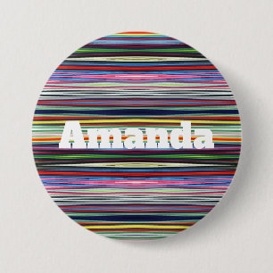 HAMbWG - Knop - Multi Kleur met Naam Ronde Button 7,6 Cm