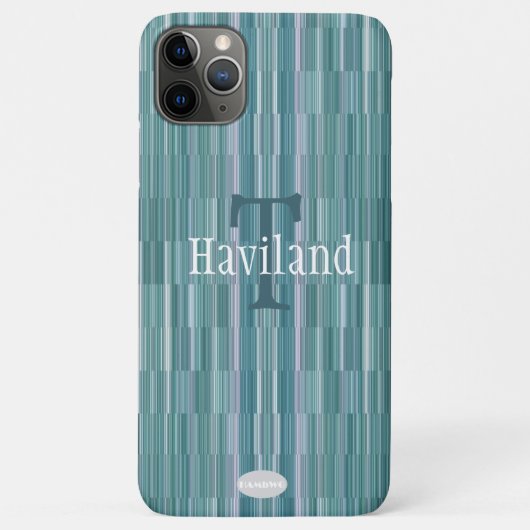 HAMbWG Licht Blauwgroen Gradiënt Monogram Case-Mate iPhone Case (Achterkant)