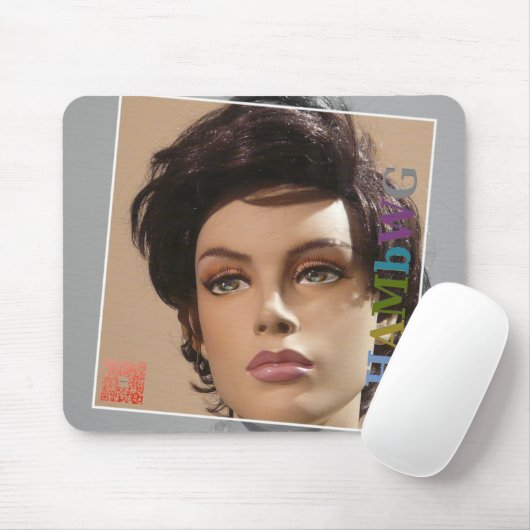 HAMbWG Mannequin Muismat w qr code & L:ogo (Met muis)