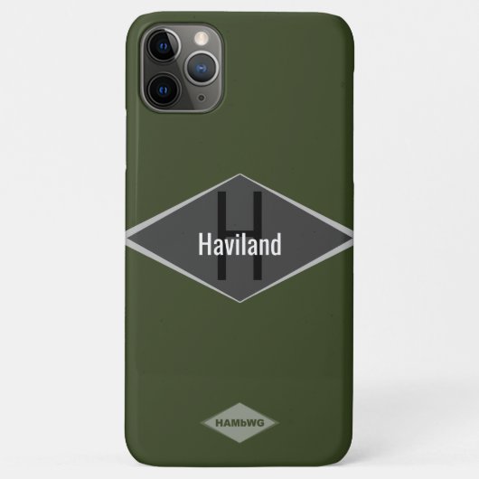 HAMbWG Monogram Aangepaste kleur Case-Mate iPhone Case (Achterkant)