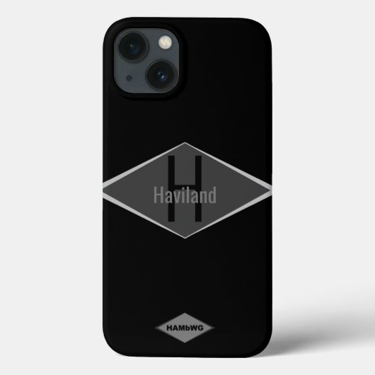 HAMbWG Monogram Aangepaste kleur Case-Mate iPhone Case (Achterkant)