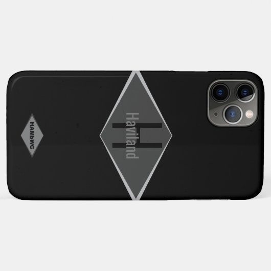 HAMbWG Monogram Aangepaste kleur Case-Mate iPhone Case (Achterkant (horizontaal))