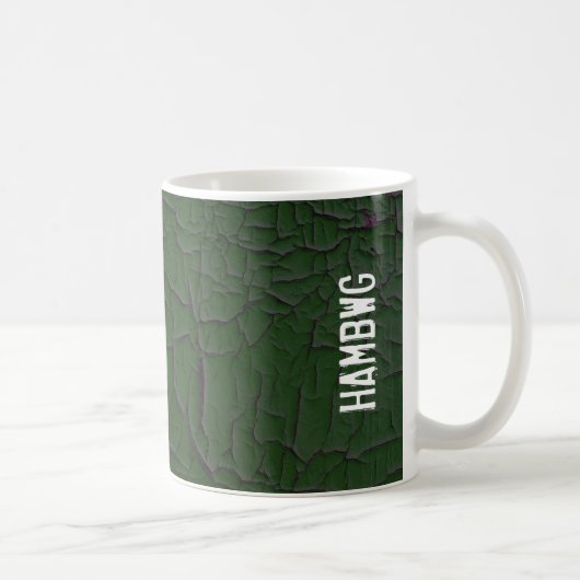 HAMbWG - Mug de café - Peinture de crackle vert (Droite)