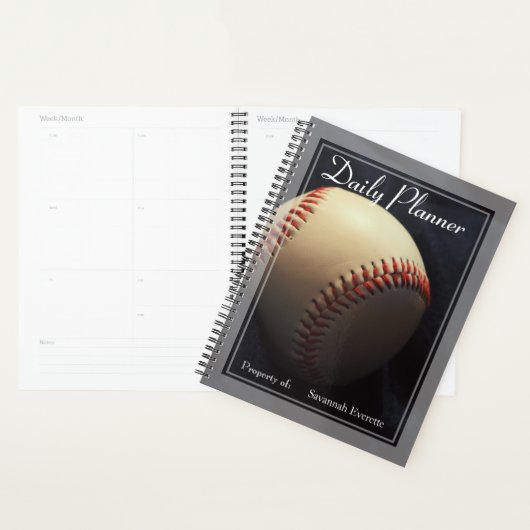 HAMbWG - Photo Daily Planner - Baseball (Devant avec enveloppe)