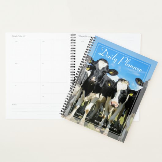 HAMbWG - Photo Daily Planner - Cow Herd (Devant avec enveloppe)