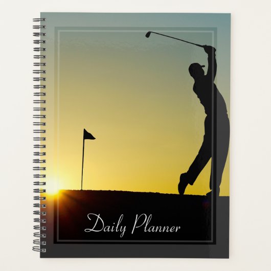 HAMbWG - Photo Daily Planner - Golfer au coucher d (Devant)