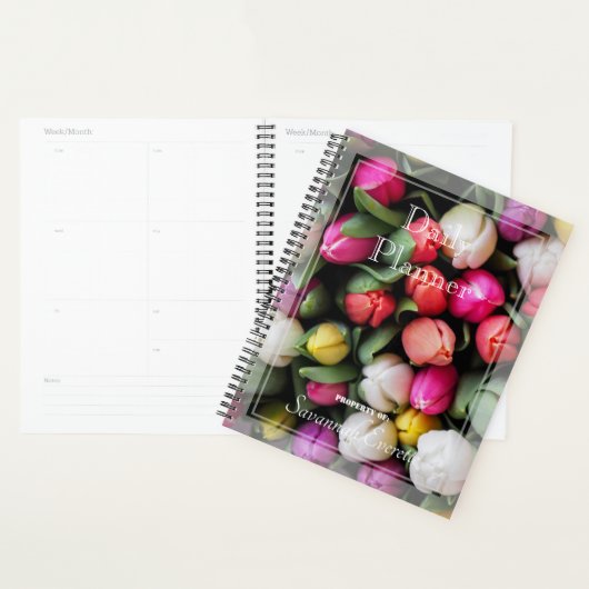 HAMbWG - Photo Daily Planner - Tulips (Devant avec enveloppe)