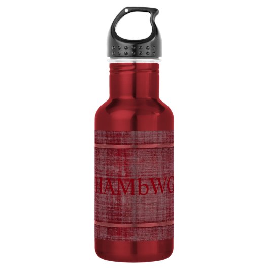 HAMbWG Rood/Rode waterfles (18 oz) (Voorkant)