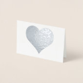 HAMbWG - Silver Foil Kaart - Heart (Voorkant)