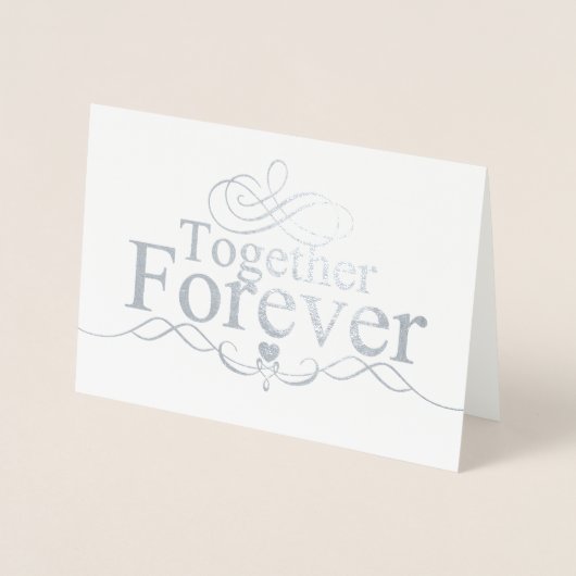 HAMbWG - Silver Foil Kaart - Samen Forever (Voorkant)