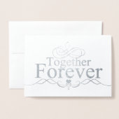 HAMbWG - Silver Foil Kaart - Samen Forever (Voorkant met envelop)