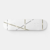 HAMbWG - Skateboard blanc avec logos à barres (Horz)