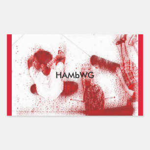 HAMbWG - Stickers - Resten van Schaatsen - Rood