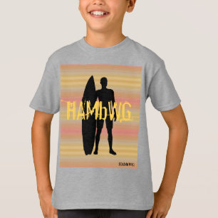 HAMbWG - T Shirt - Bleke gradiënten Surfer