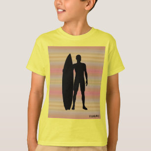 HAMbWG - T Shirt - Bleke gradiënten Surfer