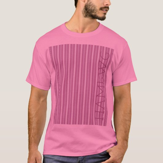 HAMbWG - T-Shirt - Roze streep (Voorkant)