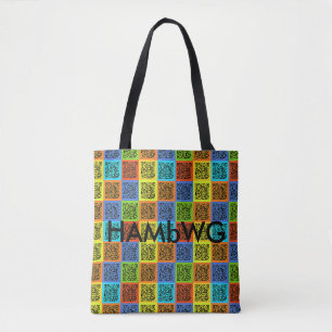 HAMbWG-Tas - 4 QR-kleuren met Logo Tote Bag