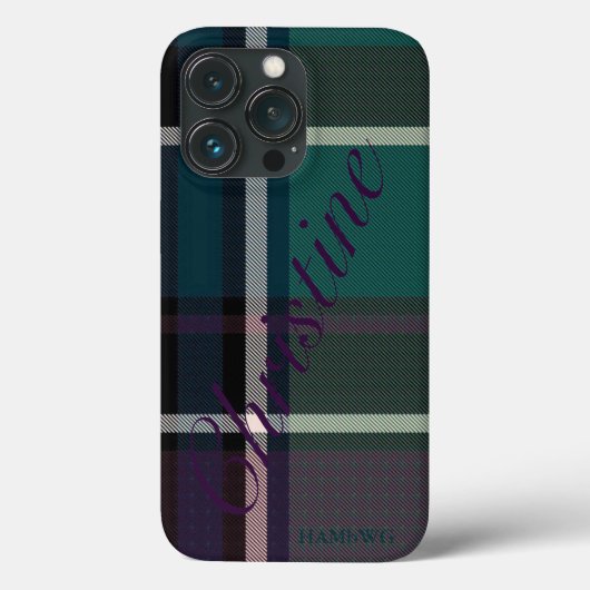 HAMbWG Tough Xtreme Phone Case - Blauwgroen Plum P (Achterkant)