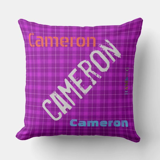 HAMbWG Vanity Coussin - Ajouter un nom - Violet Pl (Recto)