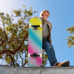 HAMbWG Waterverf ziet er roze geel uit, in water Skateboard