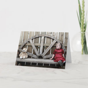 HAMbWG - Wenskaart - Little Girl w Teddy Kaart