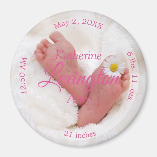 HAMbyWG - Annonce de naissance de bébé Magnet (Devant)