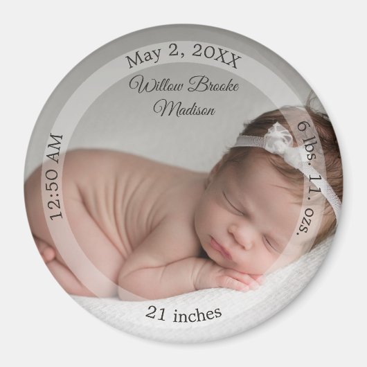 HAMbyWG - Annonce de naissance de bébé Magnet (Devant)