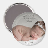 HAMbyWG - Annonce de naissance de bébé Magnet (Recto/Verso)