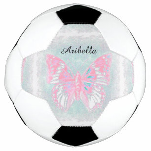 HAMbyWG - Boule de soccer - Papillon rose