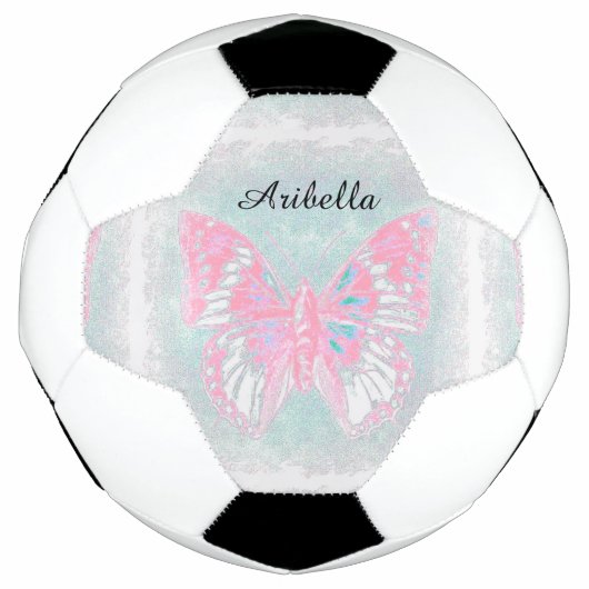 HAMbyWG - Boule de soccer - Papillon rose (Devant)