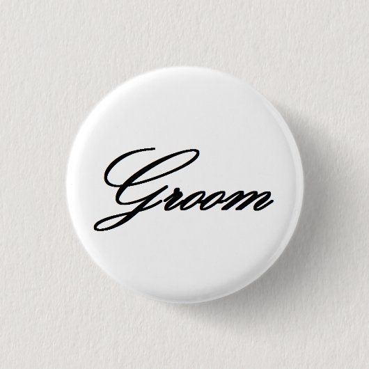 HAMbyWG -Button - Groom Ronde Button 3,2 Cm (Voorkant)