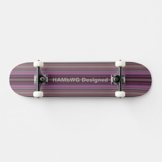 HAMbyWG Conçu - Skateboard - Raspberry Stripes (Horz)