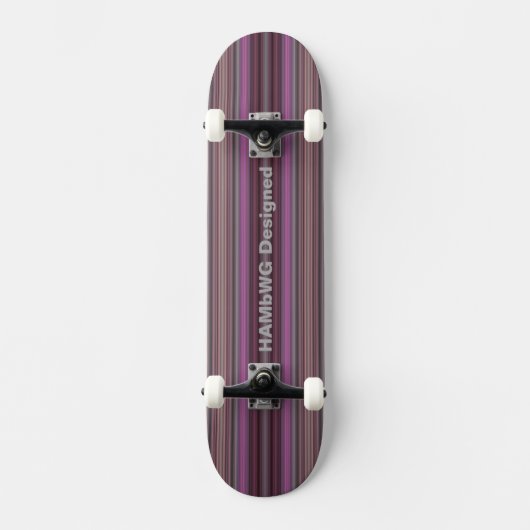 HAMbyWG Conçu - Skateboard - Raspberry Stripes (Recto)