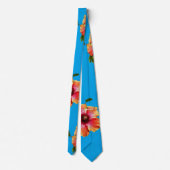 HAMbyWG - Cravate - Hibiscus en bleu (Dos)