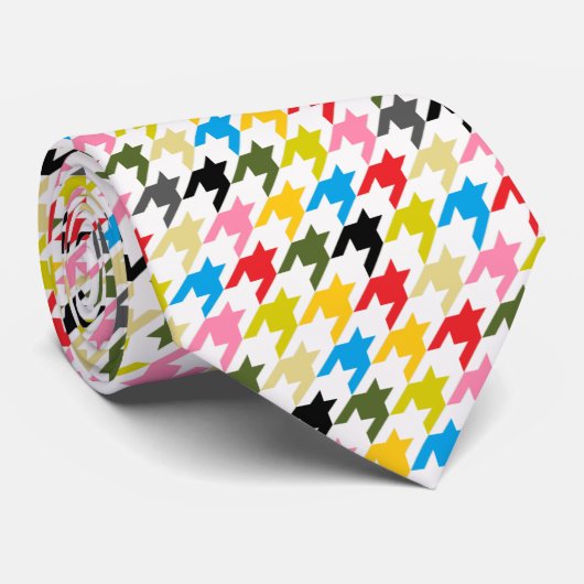 HAMbyWG - Cravate - Houndstooth multicolore (Roulé)