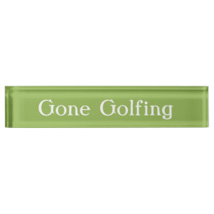 HAMbyWG - Desk Name Bord - Gone Golfing Naambordje