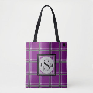 HAMbyWG - Eigen naam en monogram Tartan Draagtas