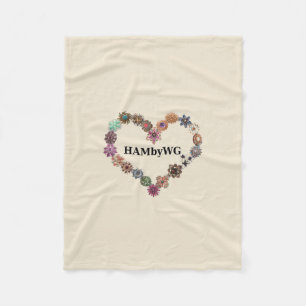 HAMbyWG - Fleece Blanket - Jeweled Heart Logo Deken