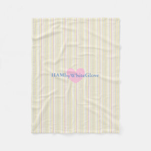 HAMbyWG Fleece Deken - Pastel Bar met Hart