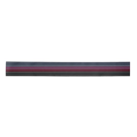 HAMbyWG - Gift Ribbon - Maroon w Grays, Blues, Blk Lint (Voorkant)