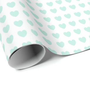 HAMbyWG - Gift Wrap - Kleine Mint Hearts 1 Cadeaupapier