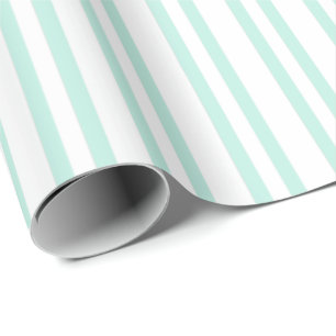 HAMbyWG - Gift Wrap - Mint Stripes 1 Cadeaupapier