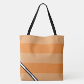 HAMbyWG - Grand Sac Cabas - Rayure Orange avec Log (Dos)
