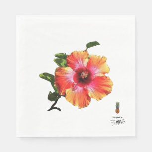 HAMbyWG Hawaiin Hibiscus Flower Servet